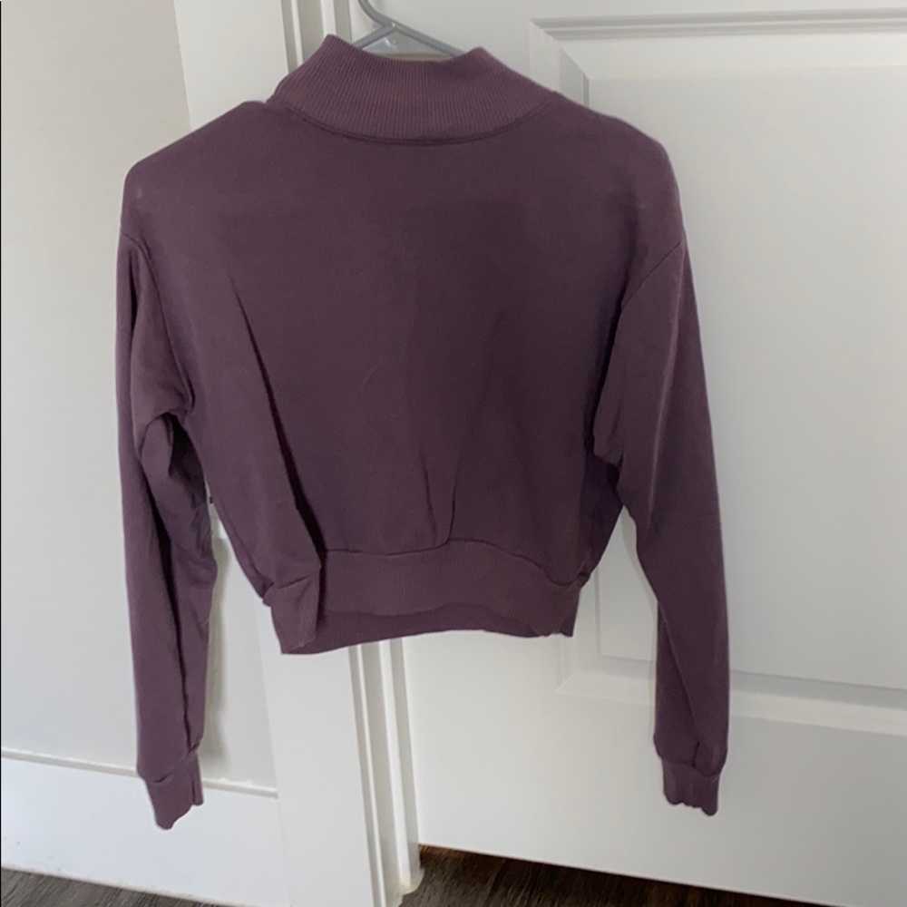 Cropped high neck sweater